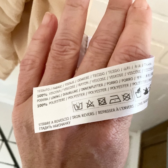 Twin-Set Simona Barbieri Mini dress Bow Ruffled Ivory Cream lined Flowy Sz S - Picture 13 of 16